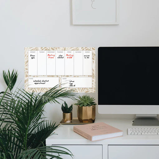 Dry Erase Weekly Calendar Wall Decal - Removable & Reusable Whiteboard Sticker for Home, Office, or Classroom Organization - Perfect for Scheduling, Planning, and Productivity