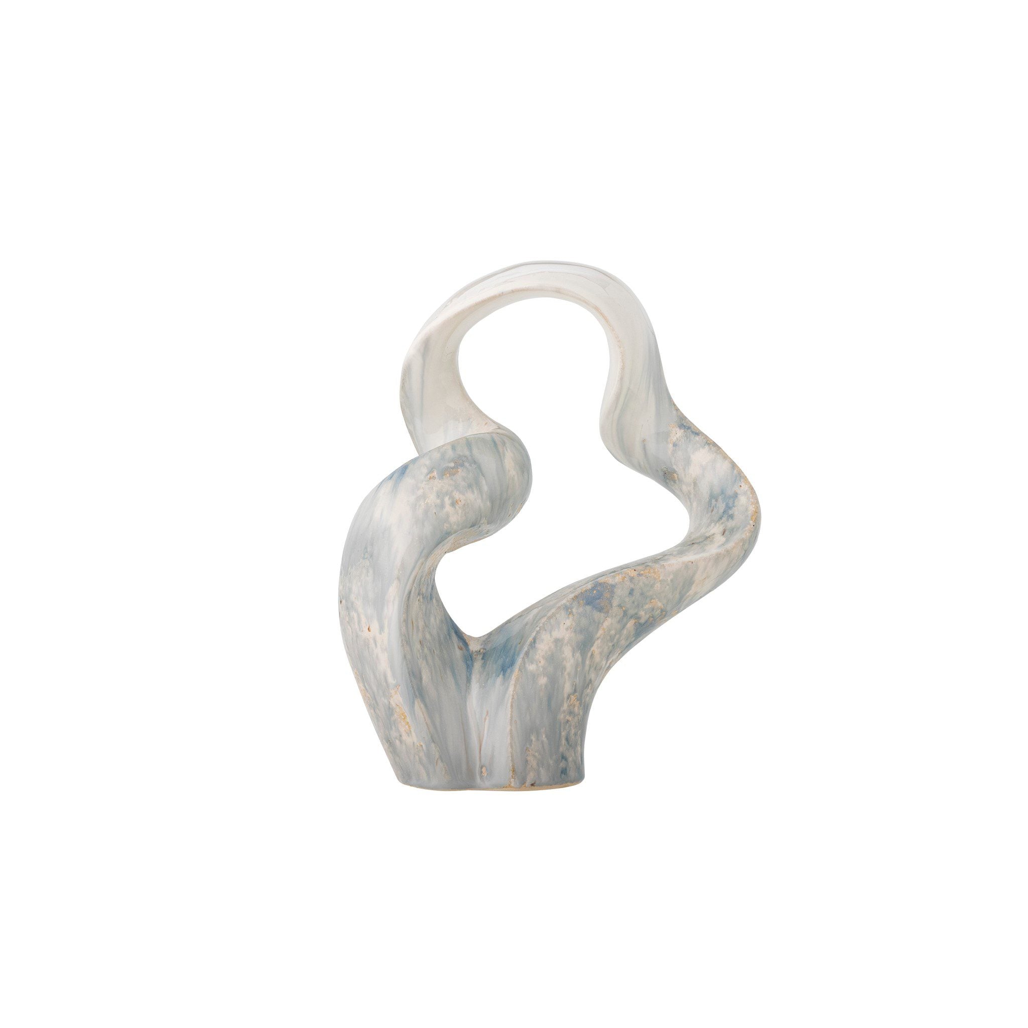 BLOOMINGVILLE Rouyi Sculpture - Handcrafted Stoneware Ceramic Home Decor in Elegant Grey | Perfect for Living Room, Office & Bookshelf Display