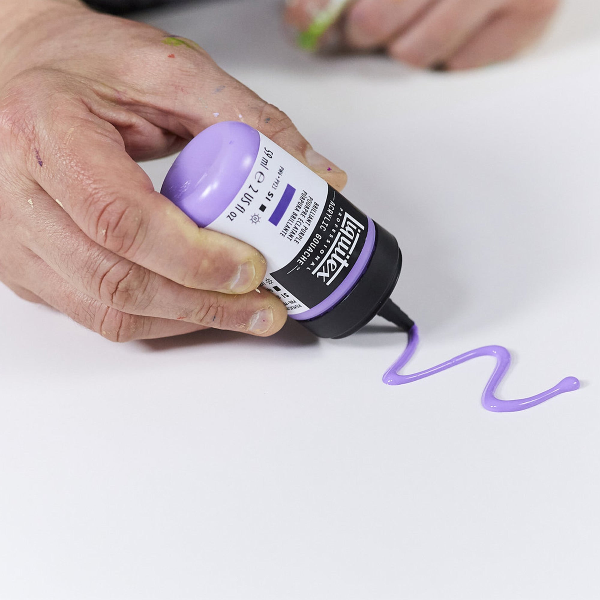 Acrylic Gouache Paint - Low Viscosity 59ml Tube - Brilliant Purple for Artists, Illustration & Mixed Media Projects