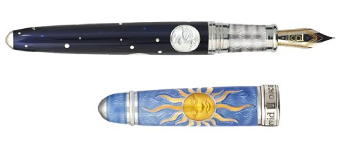 Premium BLUE Celestial Collection Fountain Pen - Elegant Writing Instrument for Calligraphy, Journaling & Gift Giving - Smooth Ink Flow for Professional & Personal Use
