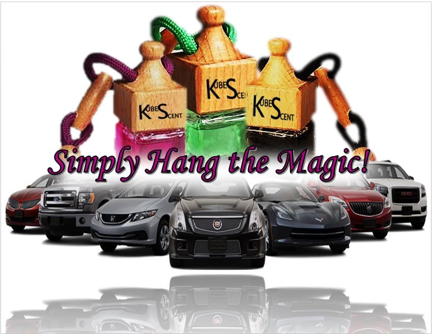 Premium Fruit Slices Hanging Car Air Freshener - Long Lasting Juicy Fragrance for Men & Women | Luxury Car Diffuser & Odor Eliminator by KubeScent | Perfect for Daily Commute, Road Trips & Office Parking