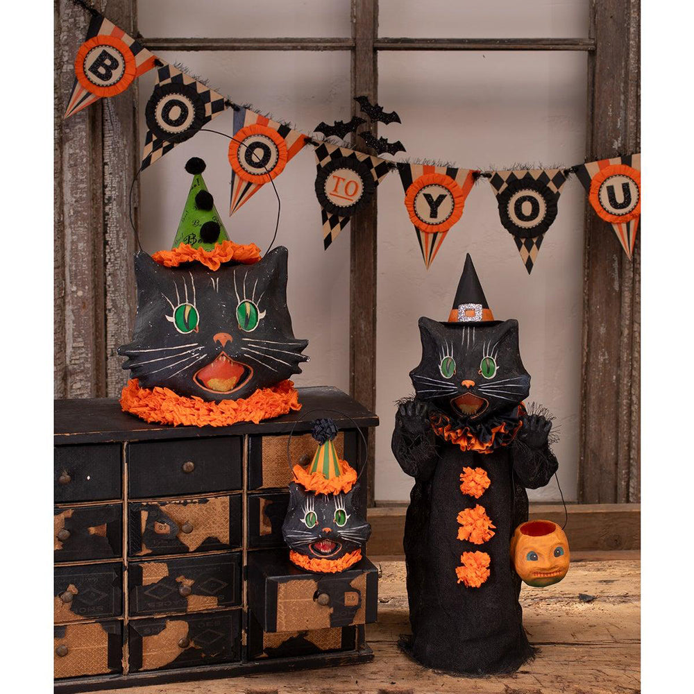 Boo To You Halloween Garland by Bethany Lowe Designs - Spooky Party Decor for Home, Porch & Halloween Celebrations