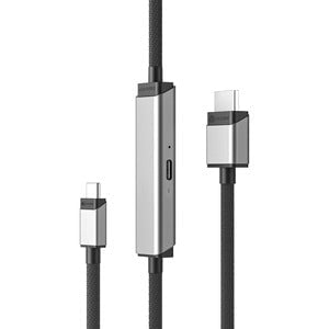 Alogic Ultra USB C to HDMI Cable 2m with 100W PD - Male to Male 4K 60Hz HDMI 2.0 Adapter for MacBook, iPad, Chromebook, Laptop, Monitor, TV & Projector - Home Office & Entertainment Setup