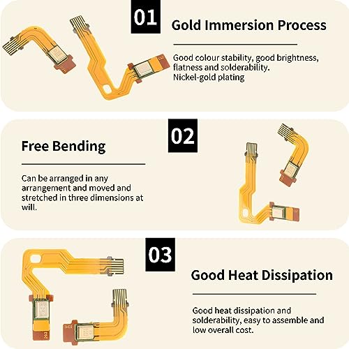 Yunseity Microphone Flex Cable Replacement - 2 Pack Inner Mic Ribbon Cable for Controller Speaker L/R Connector | Compatible with [Device Models] | Perfect for Gaming Headsets, Audio Repairs & DIY Electronics Projects