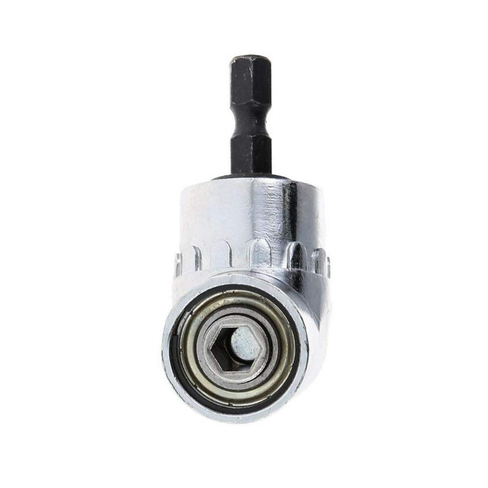 105° Right Angle Drill Adapter - 1/4 Inch Hex Screwdriver Bit Holder for Tight Spaces & Corner Work | Perfect for Plumbing, Electrical Work & DIY Home Improvement Projects