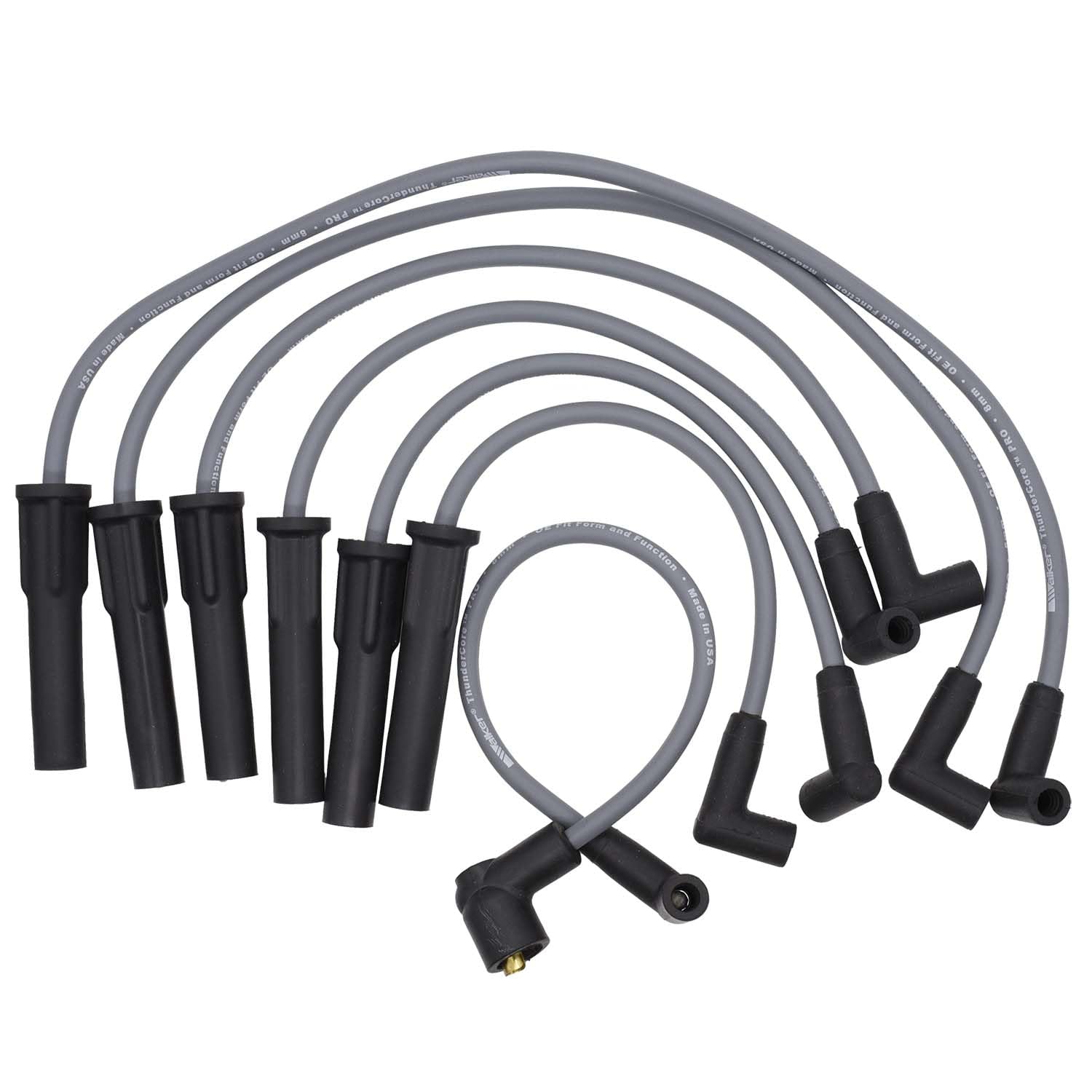 Walker Products ThunderCore PRO Premium Spark Plug Wire Set 924-1371 - High Performance Ignition Wires for Ford, Chevy, Dodge - Perfect for Racing, Off-Road & Daily Driving