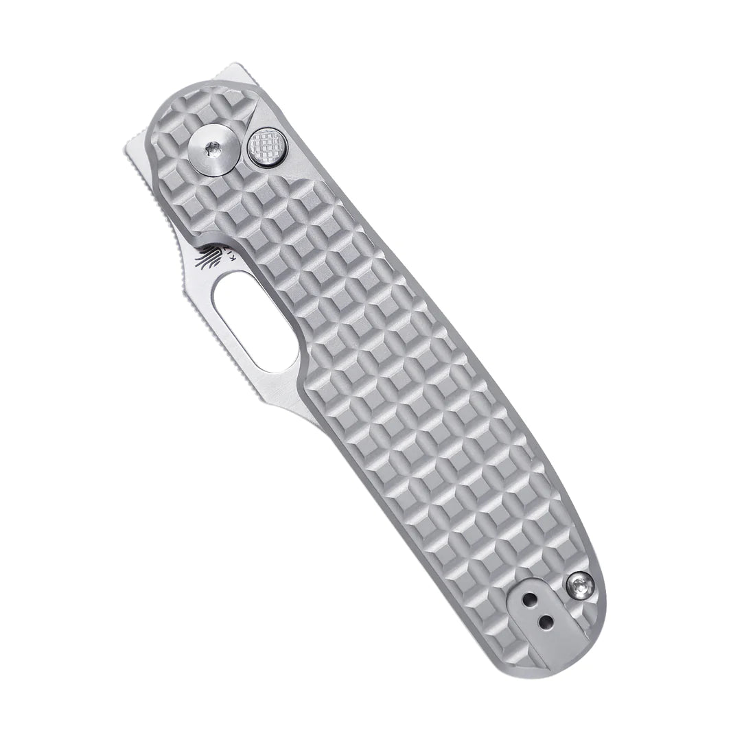 Kizer Ki4562A4 Cormorant Button Lock Folding Knife - Satin Finish Blade & Gray Titanium Handles - EDC, Outdoor, Camping, Survival, Hunting Gear
