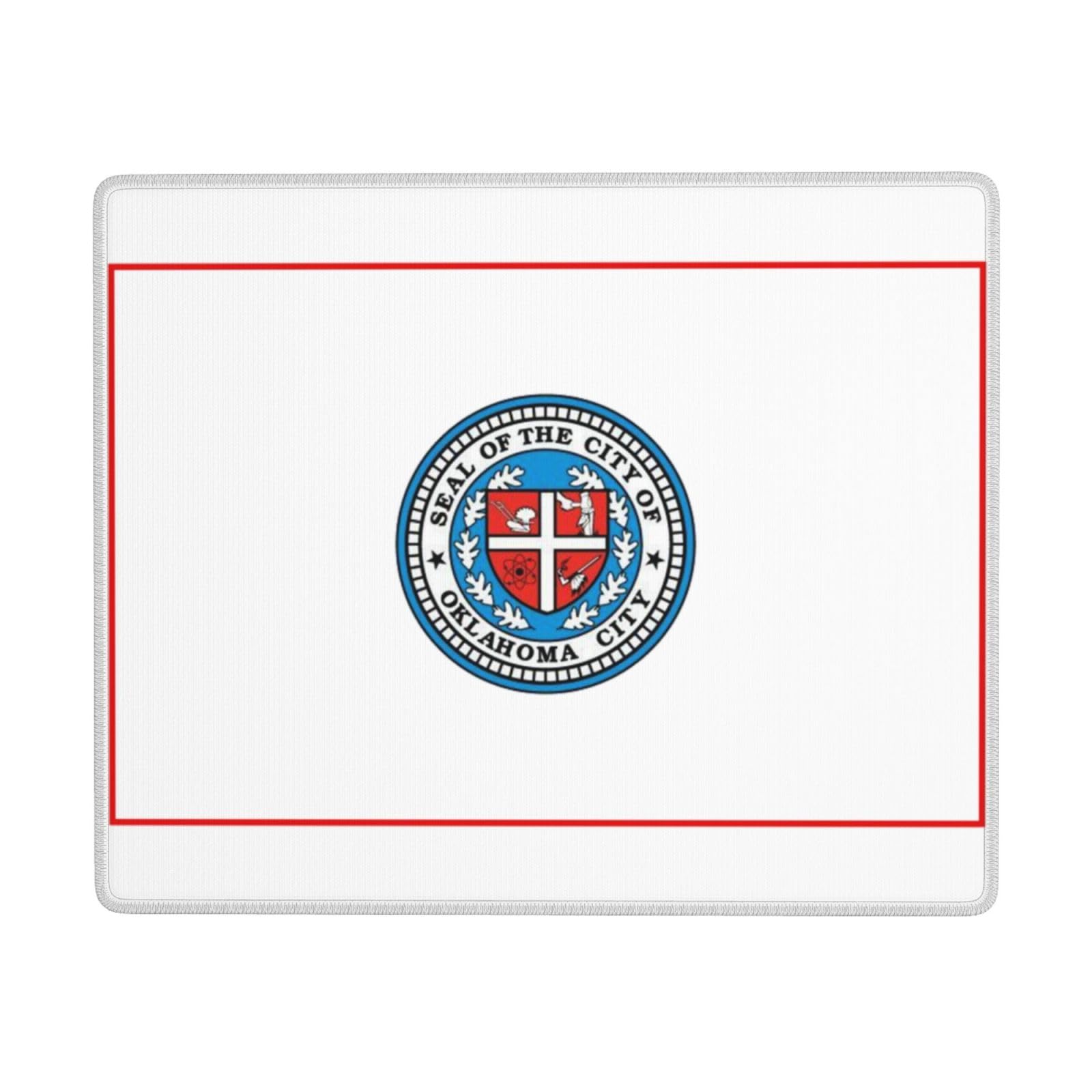 SIYTUAU Oklahoma City Flag Mouse Pad - Waterproof, Non-Slip Rubber Desk Mat for Office & Gaming (7x9 inches) - Perfect for Laptop Workstations & PC Gaming Setups