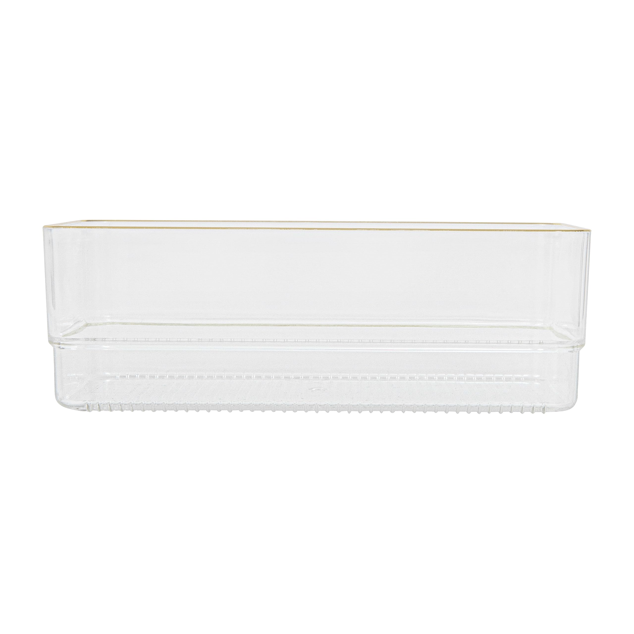 Martha Stewart Kerry Plastic Stackable Office Desk Drawer Organizers, 6