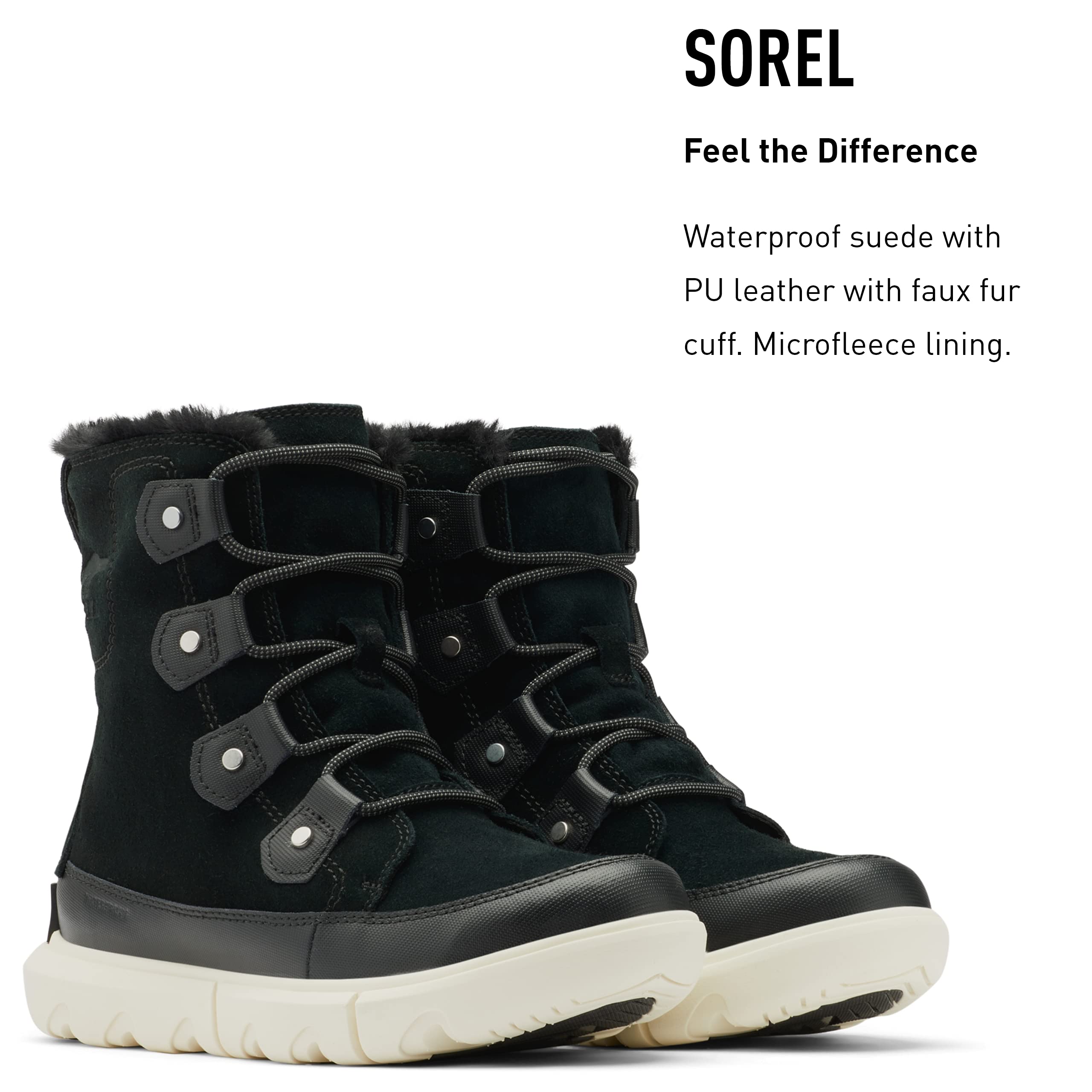 Sorel Women's Waterproof Winter Boots - Warm Snow Boots for Women, Slip-Resistant & Comfortable - Perfect for Snowy Days, Hiking & Outdoor Adventures