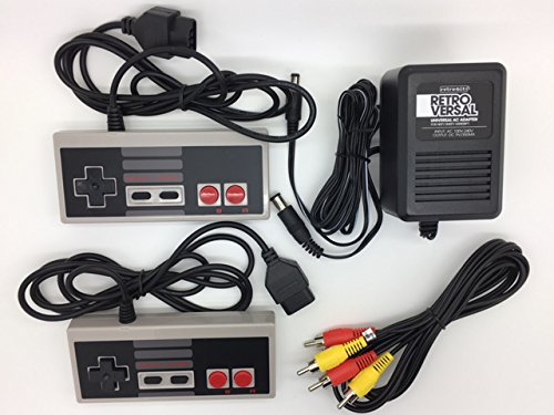 Original NES Nintendo Console Bundle - 2 Controllers, AV Cable & Power Adapter | Classic Gaming Accessories for Retro NES System | Perfect for Gaming Parties & Nostalgic Play