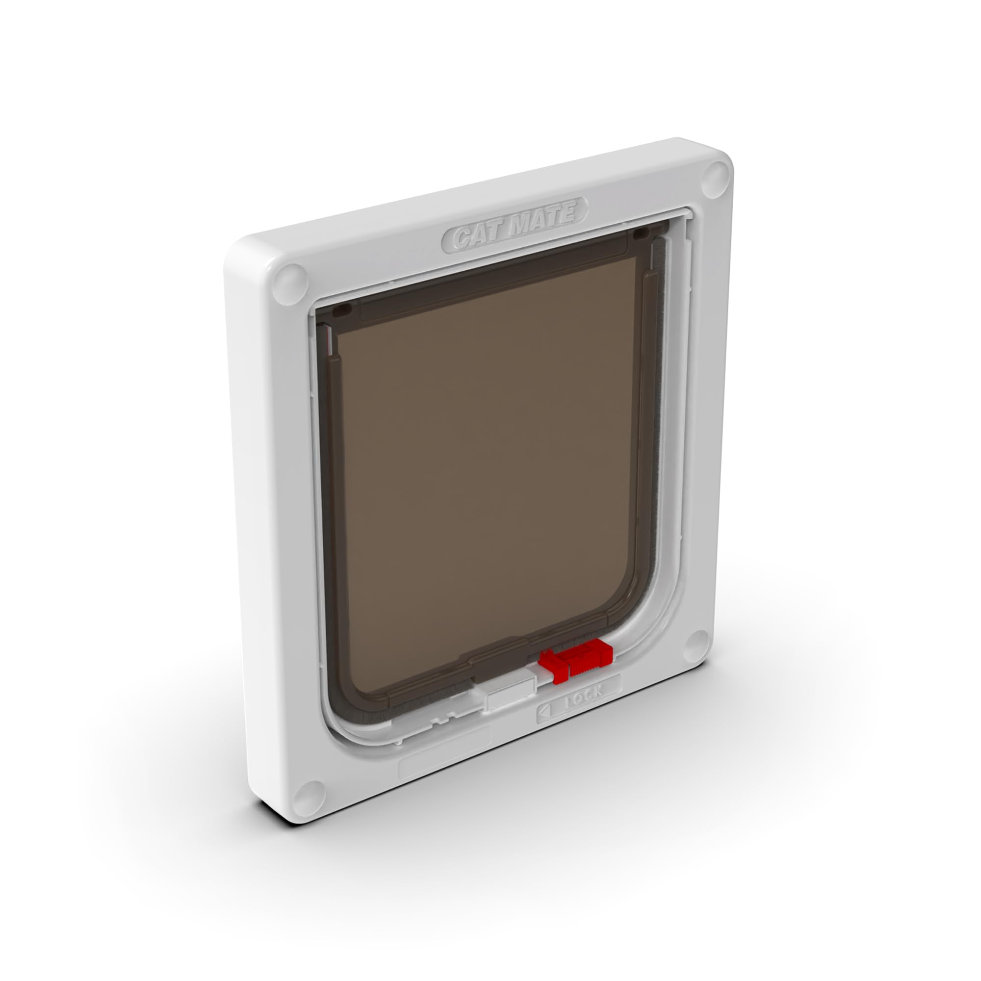 Lockable Cat Flap for Indoor/Outdoor Cats - White Pet Door with Security Key - Perfect for Homes, Apartments & Garages