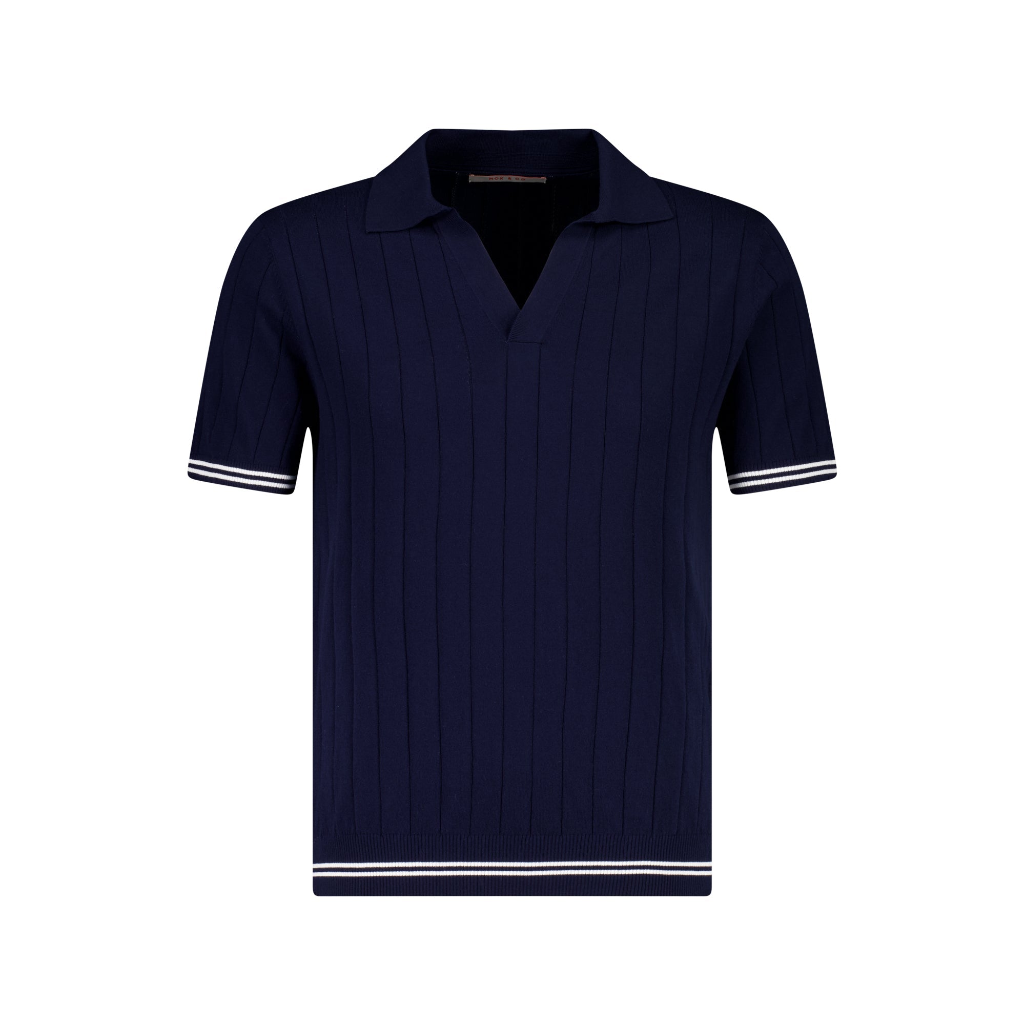 McKinnon Skipper Neck Short Sleeve Shirt for Men - Navy & White Striped Casual Top for Boating, Sailing, and Summer Outfits