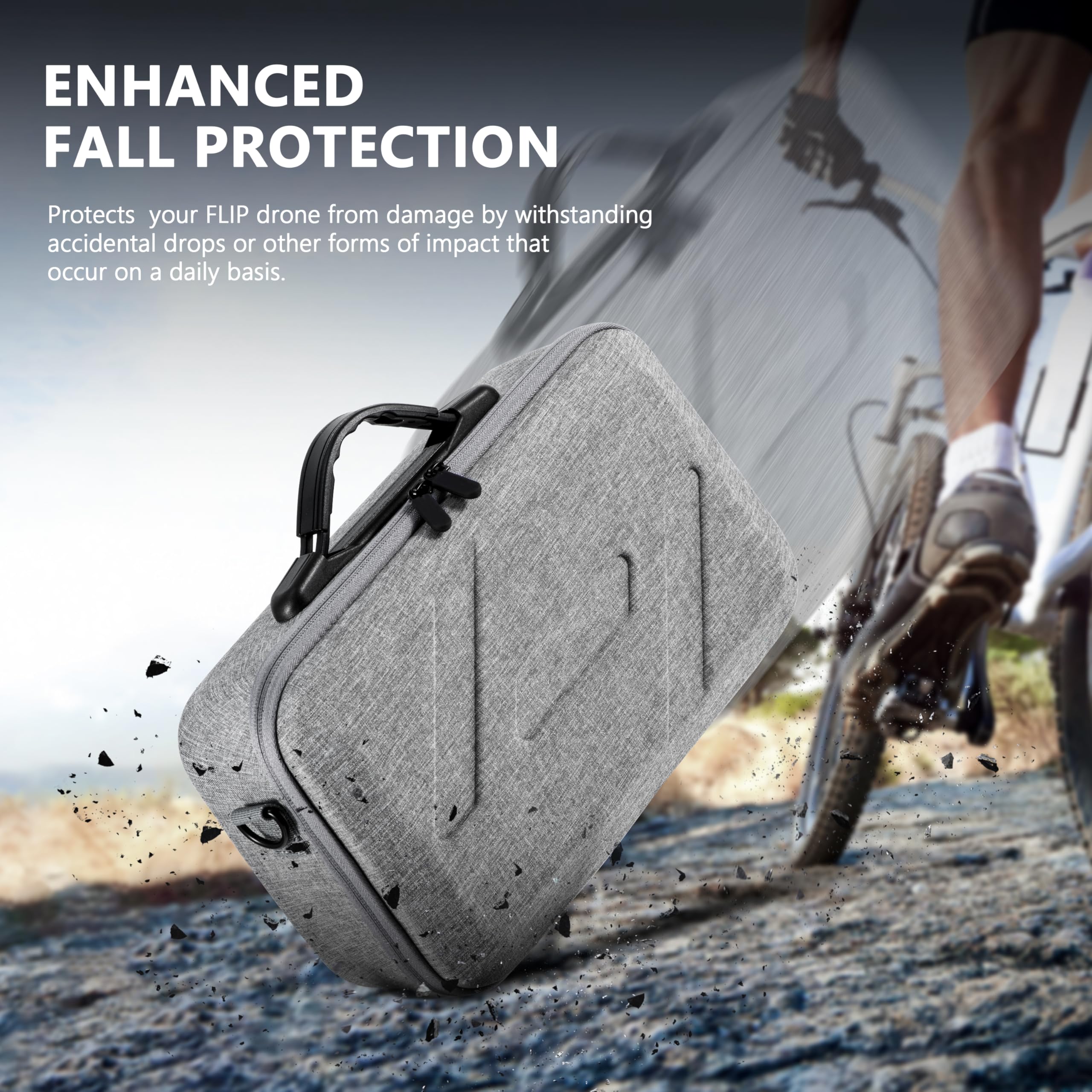 DJI Flip Fly More Combo Shoulder Bag - Portable Carrying Case for DJI Flip Drone with 3 Battery Slots & RC 2/N3 Controller Storage - Perfect for Travel, Outdoor Adventures & Drone Accessories Protection