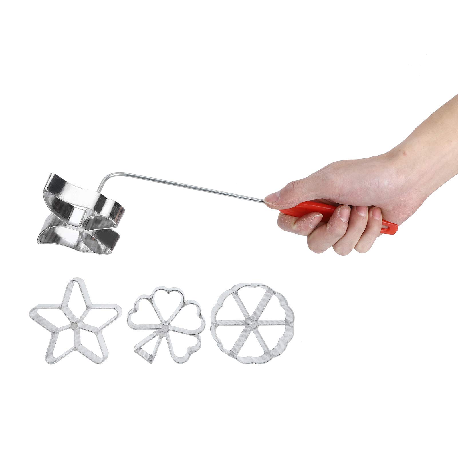 Haokaini 4-Piece Cake Printing Mold Set - Mooncake Cookie Stamps, Pastry Tools, Biscuit & Dessert Maker for Waffles - Perfect for Baking, DIY Desserts & Holiday Treats