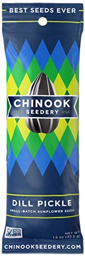Roasted Sunflower Seeds - Jumbo Keto Snacks, Gluten Free & Non GMO - Dill Pickle Flavor (1.5 oz, Pack of 36) - Perfect for On-the-Go Snacking, Office Treats & Healthy Gift Baskets
