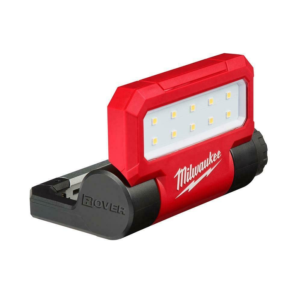 Milwaukee 2114-21 USB Rechargeable Rover Pivoting Flood Light Kit - 1000 Lumens, Adjustable Head, Job Site & Emergency Lighting for Construction, Camping, Power Outages