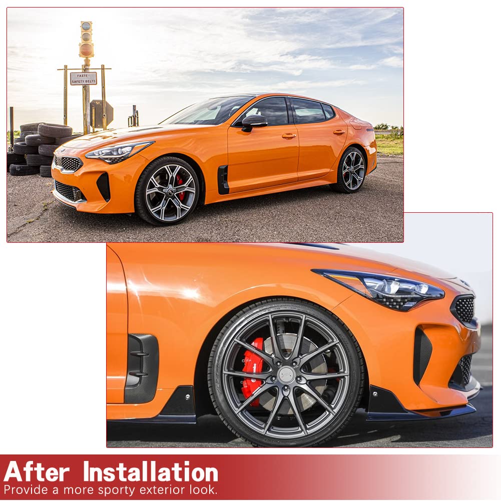 Carbon Fiber Side Fender Vent Cover for 2018-2023 Kia Stinger - Replacement Air Intake Scoop Trim - Enhance Style & Airflow - Perfect for Car Enthusiasts & Performance Upgrades