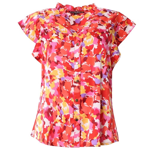 Jody Top (Coral) - Women's Fashion Blouse for Casual Wear, Date Night & Summer Outfits | Lightweight & Comfortable