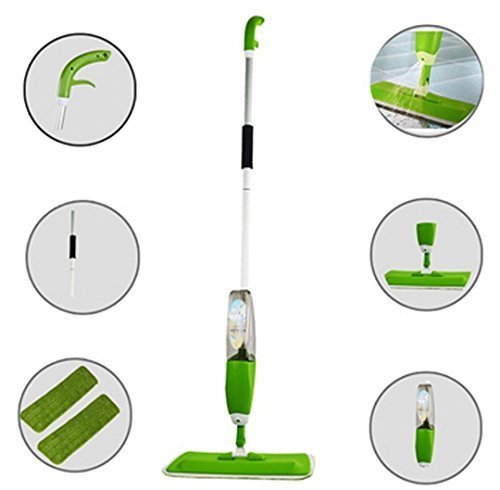 Prachit Spray Mop Set with 3 Microfiber Washable Pads - 360° Swivel Floor Cleaner for Wet & Dry Mopping | Perfect for Hardwood, Tile & Laminate Floors in Home, Office & Kitchen Cleaning