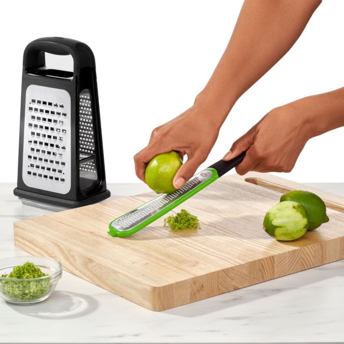 Premium Stainless Steel Box Grater with Zester - 4-Sided Multi-Function Cheese, Vegetable & Citrus Grater for Kitchen - Perfect for Grating Cheese, Zesting Lemons & Shredding Vegetables