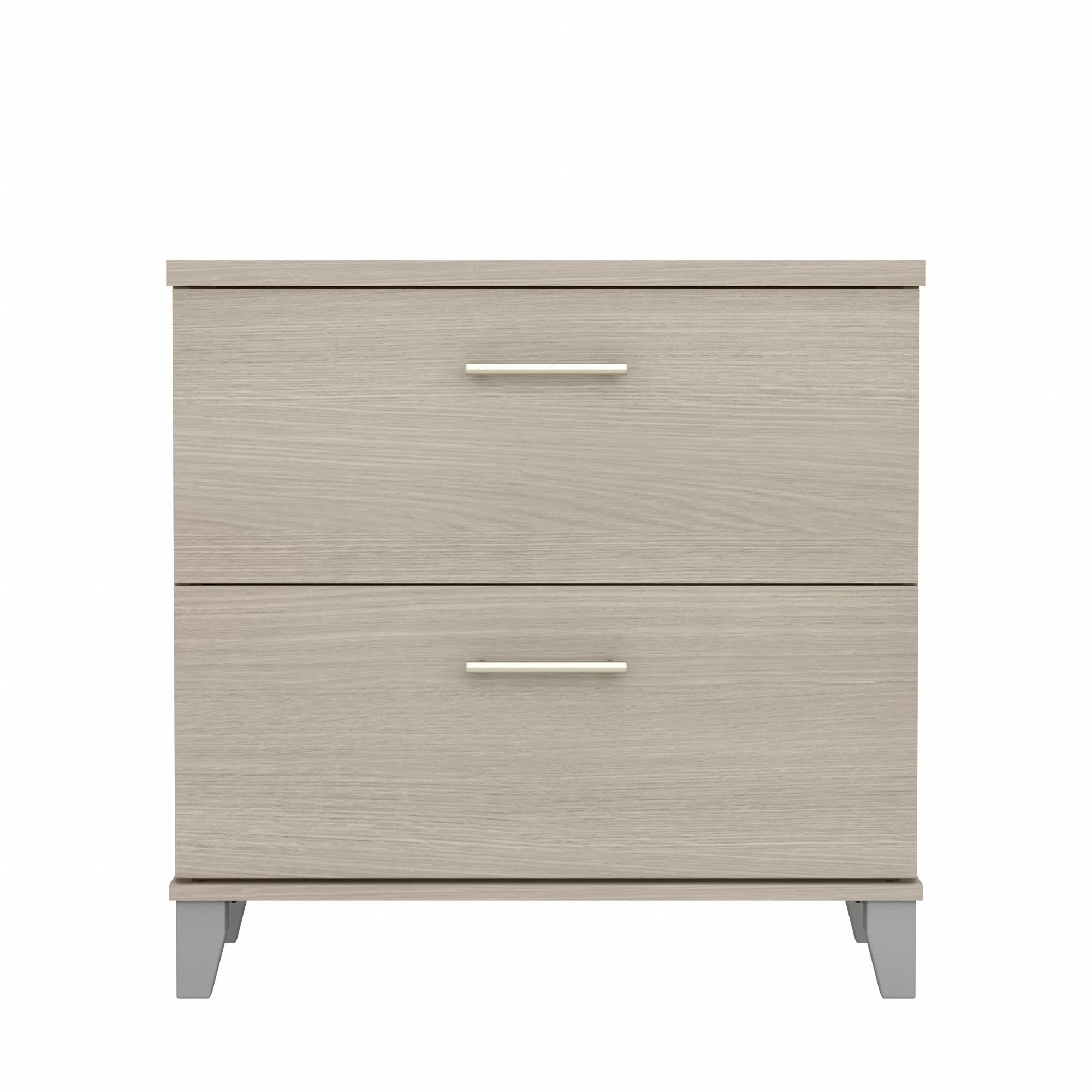 Bush Furniture Somerset 2-Drawer Lateral File Cabinet in Sand Oak - Office Storage Solution for Home & Business Organization