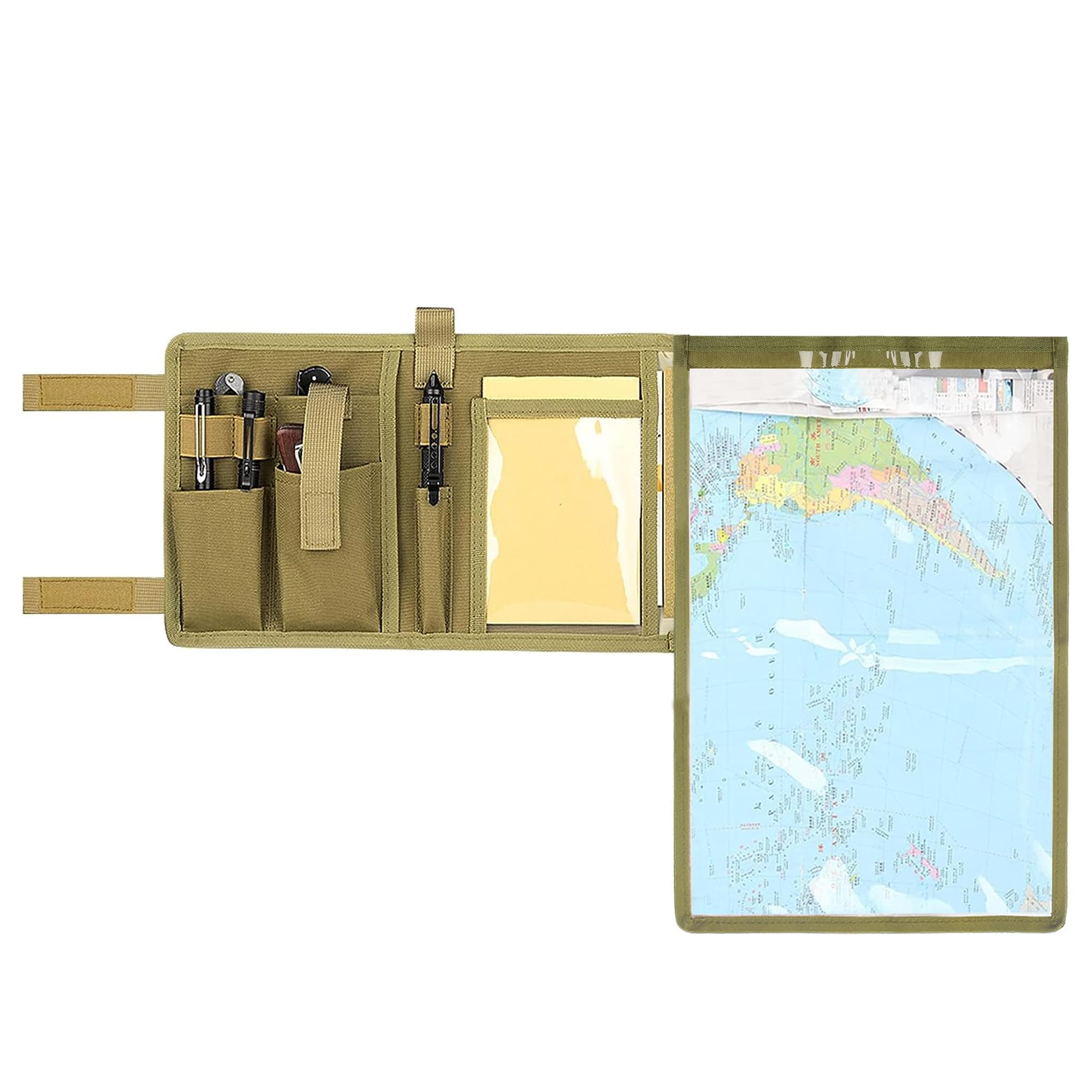 Kosiabte Tactical Notebook Map Case - Waterproof & Durable Military Map Holder for Hiking, Camping & Outdoor Adventures | Perfect for Field Notes, Navigation & Survival Gear Organization