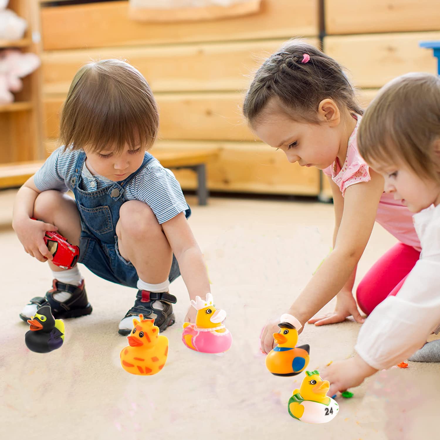 12 Pack Rubber Duck Bath Toys - Cute Rubber Ducks for Kids, Baby Showers, Birthday Parties | Perfect for Bathtime, Classroom Rewards, Pool & Beach Fun | BPA-Free Bathing Toys for Toddlers & Infants