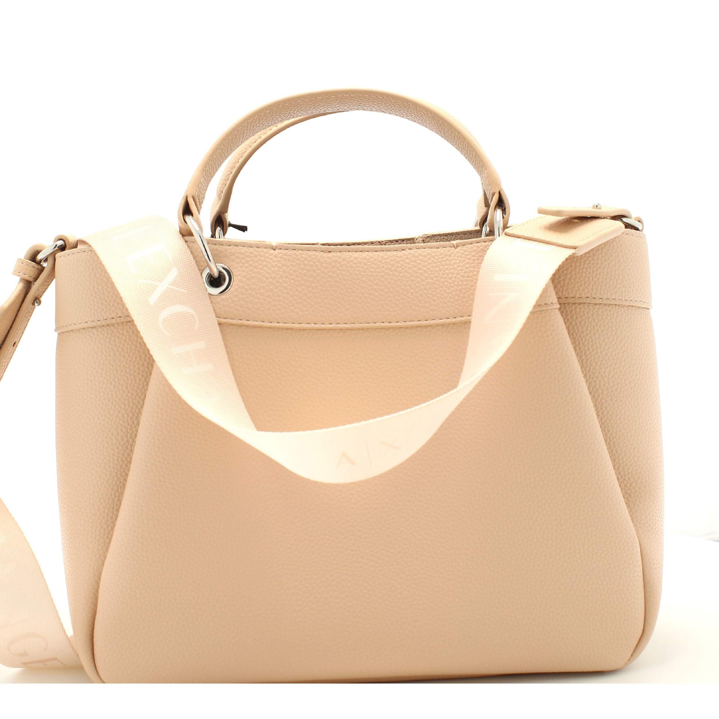 Armani Exchange Wave Large Tote Bag with Adjustable Webb Strap - Stylish Women's Handbag for Work, Travel & Everyday Use