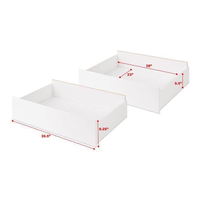 2-Pack Rolling Storage Drawers with Wheels - 4 Color Options for Bedroom, Office, or Closet Organization