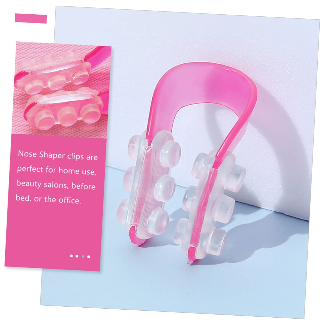 FRCOLOR 10Pcs Nose Clips - U Shaped Nose Shaper for Slimming & Lifting - Beauty Tools for Men & Women - Perfect for Nose Reshaping, Makeup Application & Facial Massage