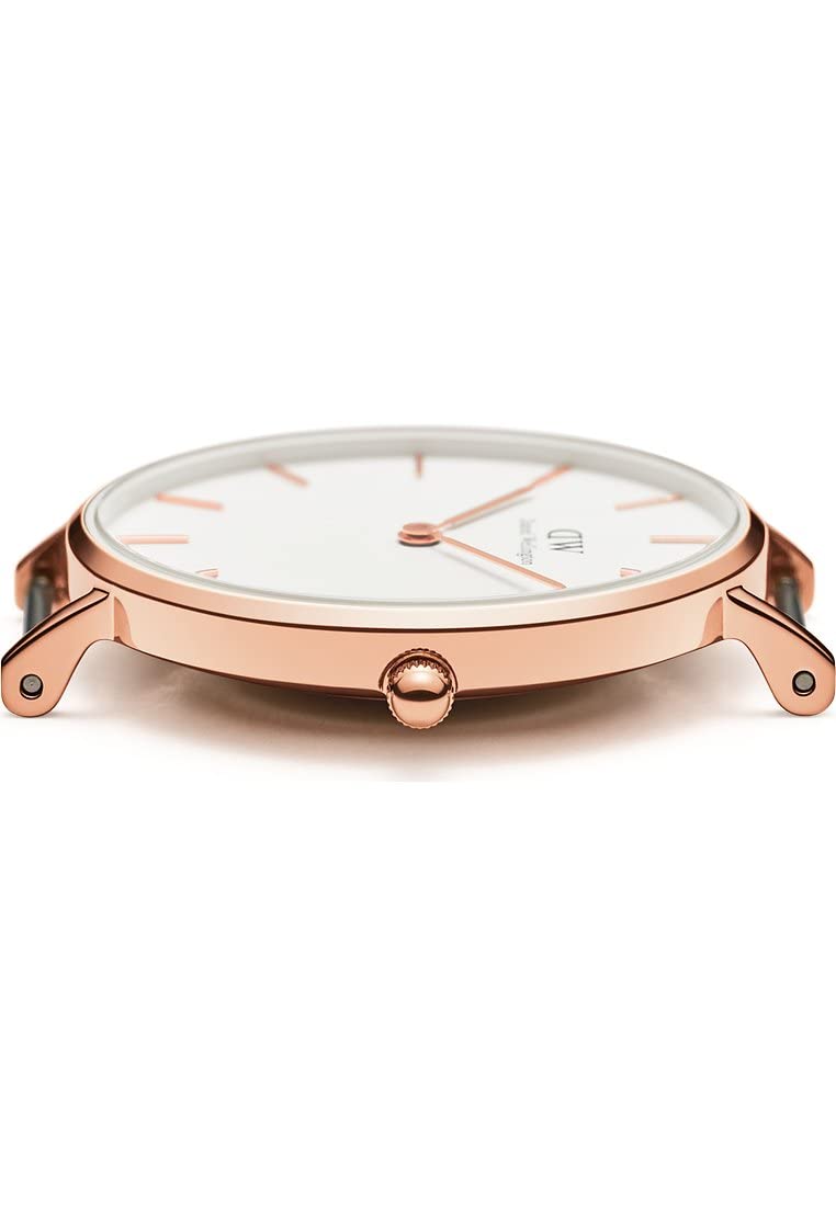 Daniel Wellington Petite Rose Gold Leather Watch for Women - Elegant & Minimalist Design, Perfect for Everyday Wear, Office & Special Occasions