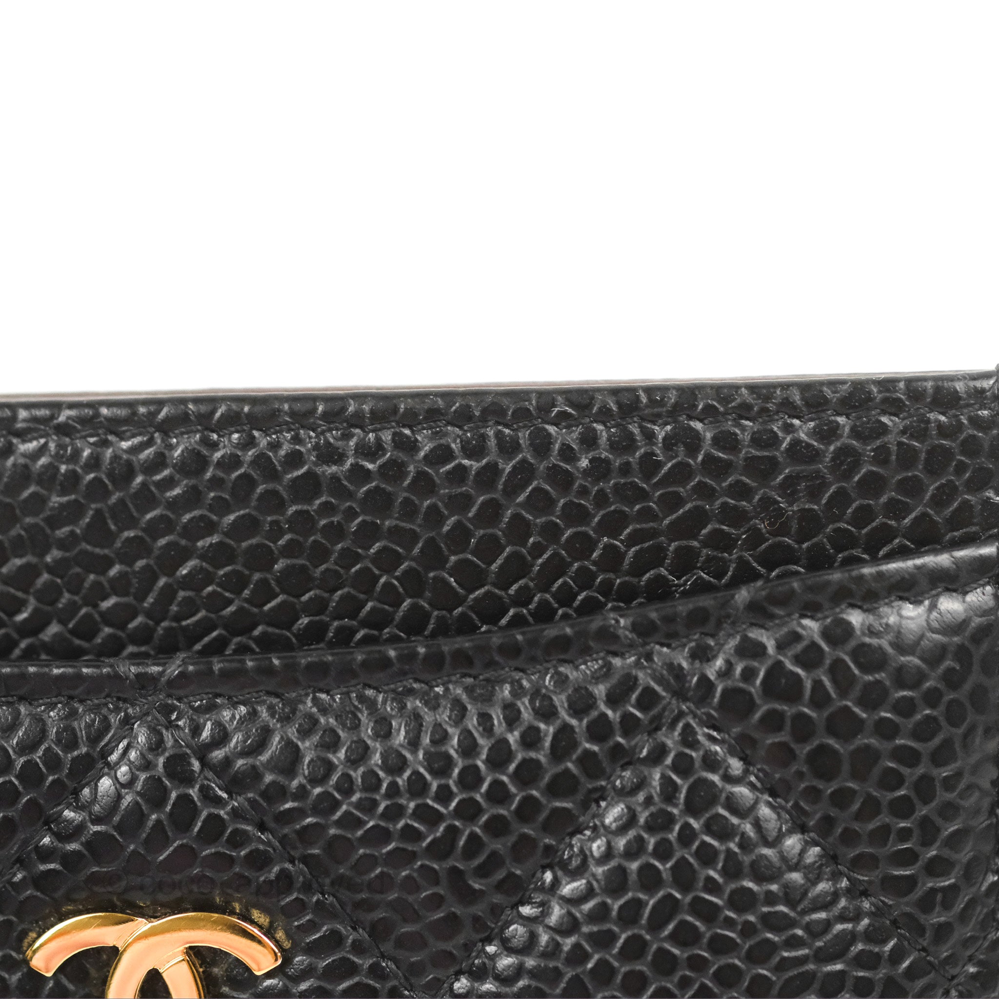Chanel Classic Flat Card Holder in Black Caviar Leather with Gold Hardware - Luxury Wallet for Women, Perfect for Everyday Use & Gift Giving