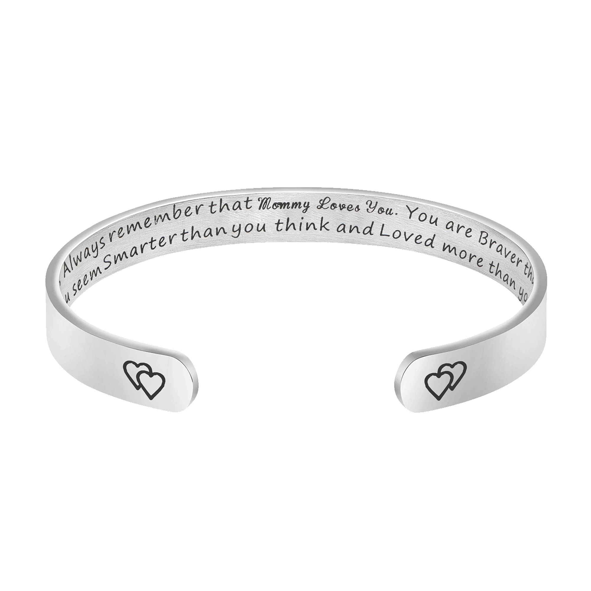 JoycuFF Inspirational Bracelets for Women - Hidden Message Mantra Cuff Bangle in Stainless Steel - Encouragement Gift for Friends, Sisters, Wives - Perfect for Daily Wear, Motivational Gifts & Special Occasions
