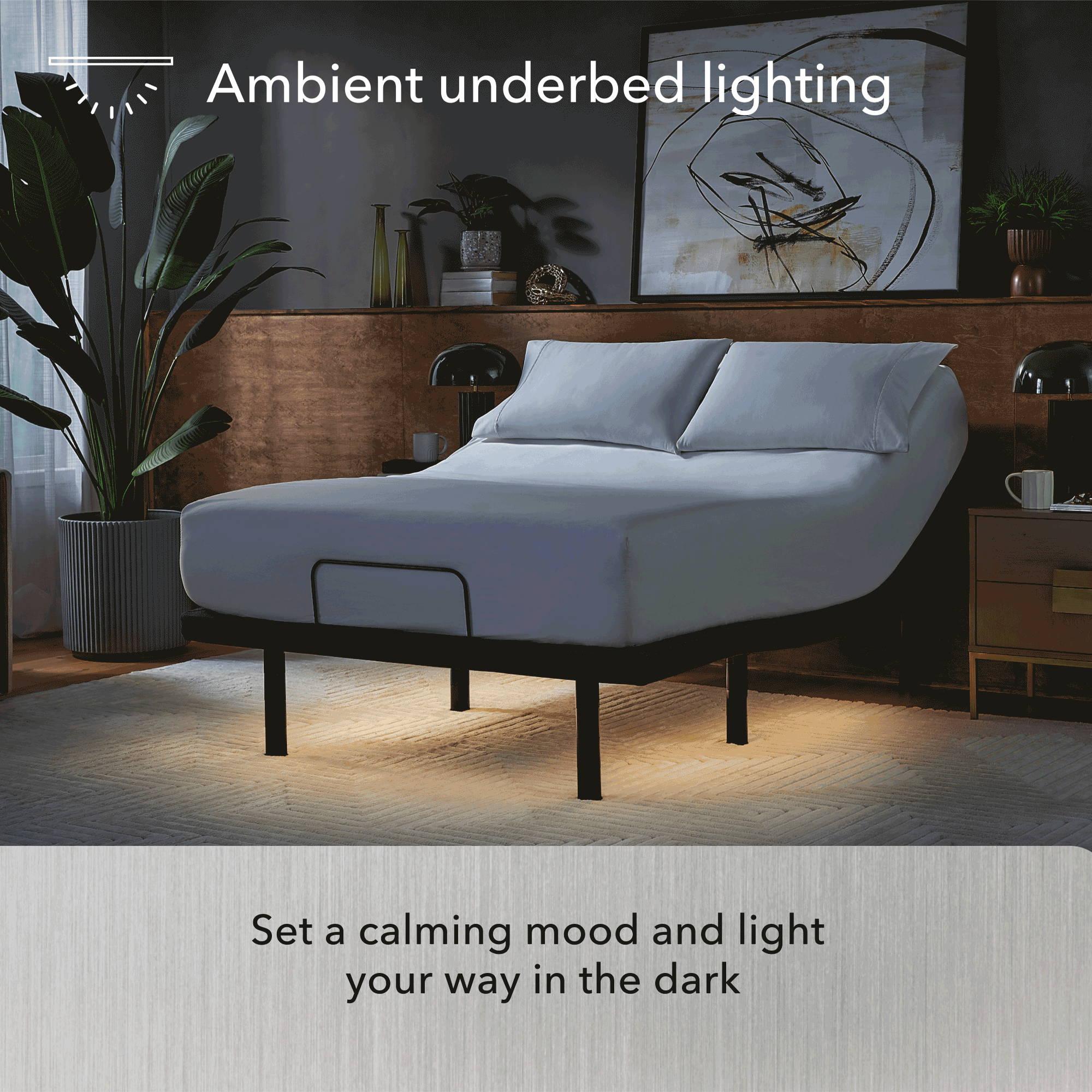 Baselogic™ Platinum Adjustable Bed Base - Electric Ergonomic Adjustable Bed Frame with Remote, Zero Gravity & Massage - Perfect for Back Pain Relief & Better Sleep