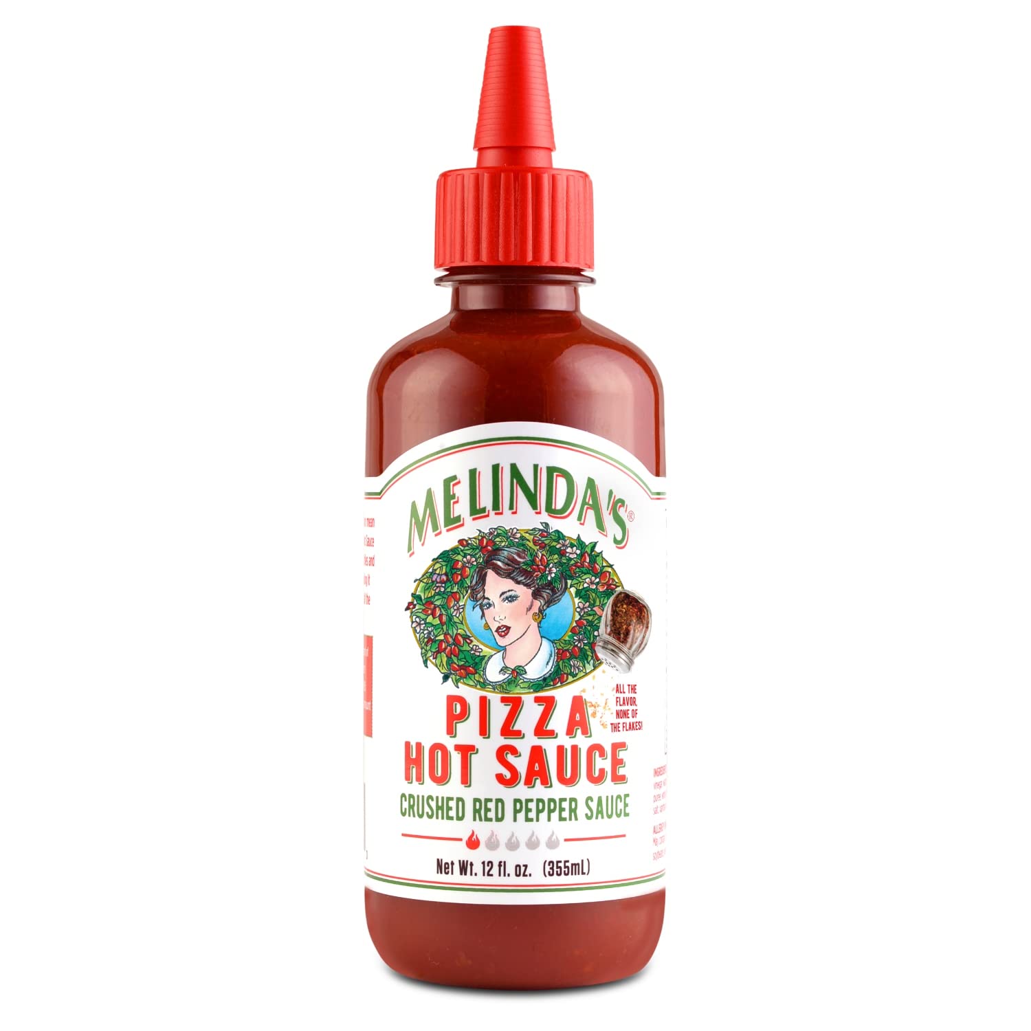 Melinda’s Pizza Hot Sauce - Gourmet Spicy Red Pepper Sauce with Fresh Cayenne Peppers, Garlic & Tomatoes - Perfect for Pizza, Pasta, Wings & More - 12oz Bottle (1 Pack)