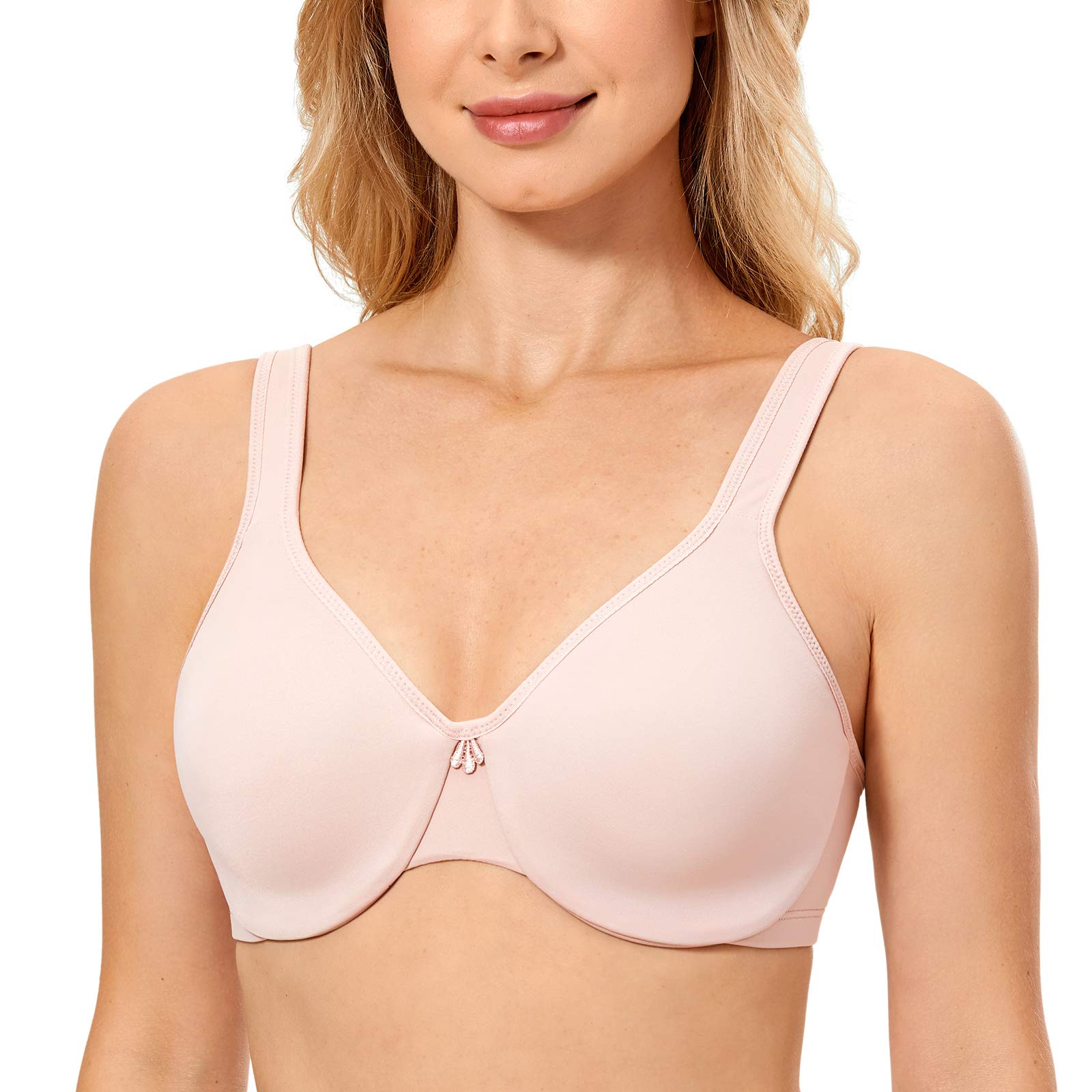 DELIMIRA Women's Minimizer Plus Size Underwire Full Coverage Bras - Comfortable Support for Everyday Wear, Workout & Lounge