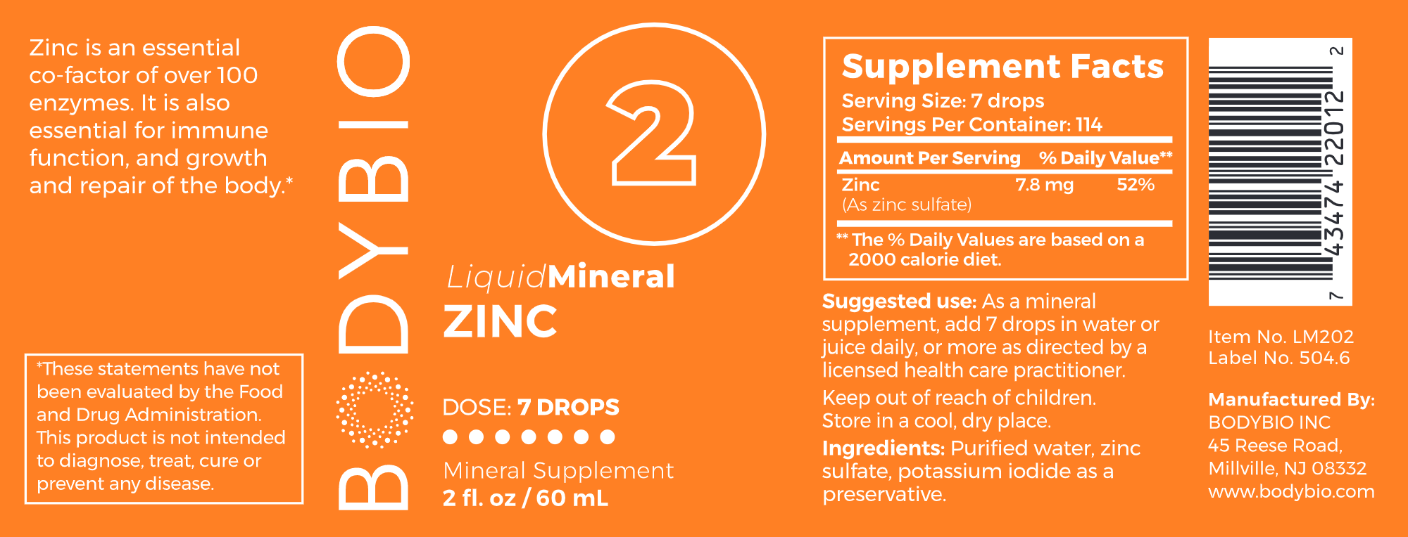 Premium Liquid Mineral Zinc Supplement - Immune Support & Energy Booster for Adults & Kids | Vegan, Non-GMO, Fast Absorption | Great for Daily Wellness, Cold Season & Active Lifestyles