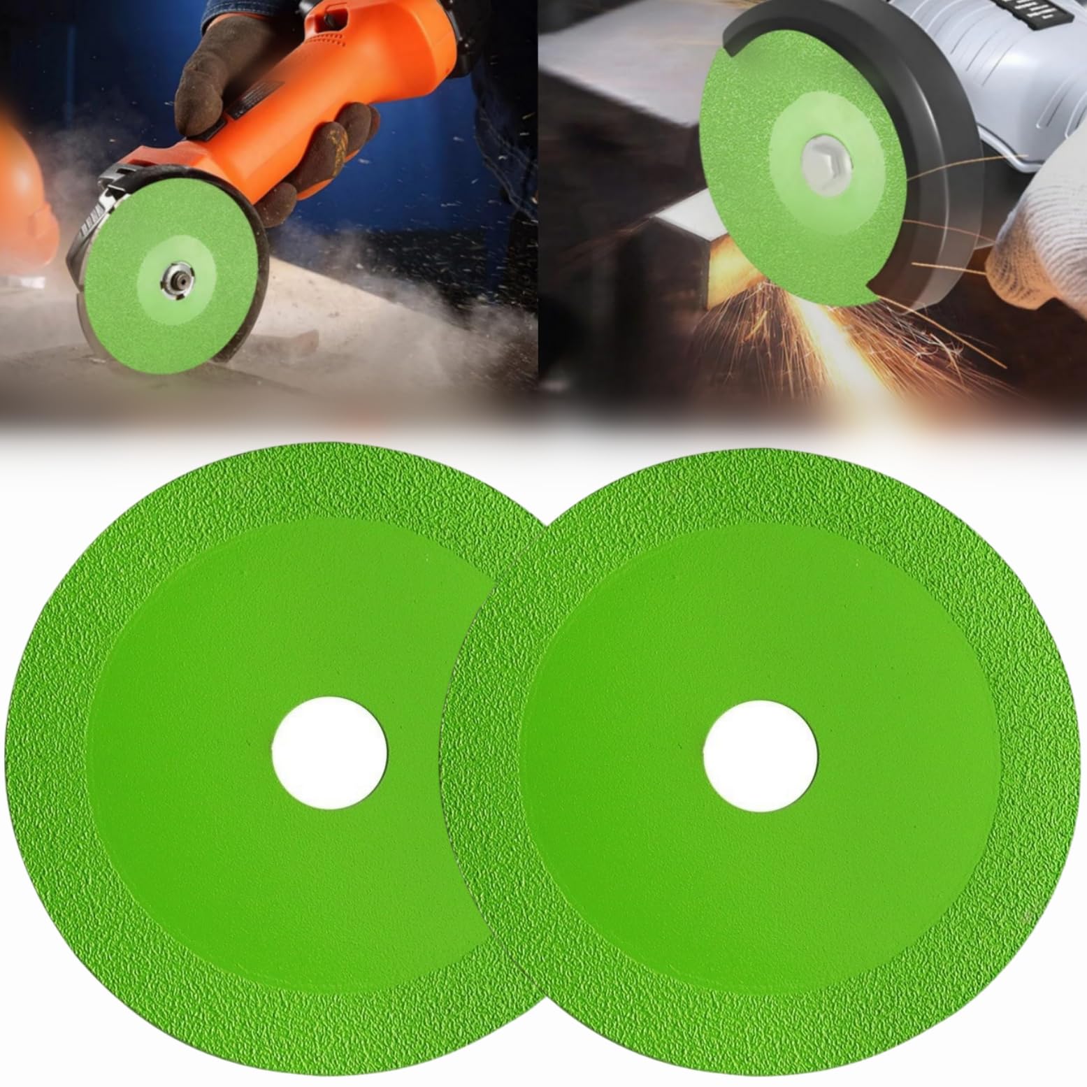 1mm Ultra-Thin Rock Slab Grinding Disc & Glass Cutting Plate for Angle Grinder - 2pcs Set - Perfect for Stone, Tile, and Glass Cutting Projects