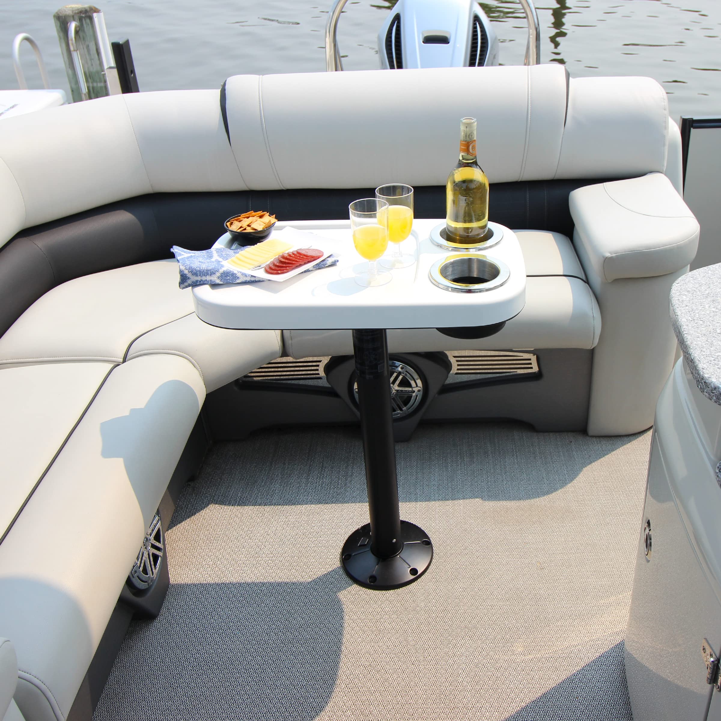 Manufacturers' Select ITC Marine Cocktail Boat Table Leg Set - Stainless Steel Pontoon Table Pedestal for Boats & Yachts | Perfect for Outdoor Dining, Cocktail Parties & Nautical Decor