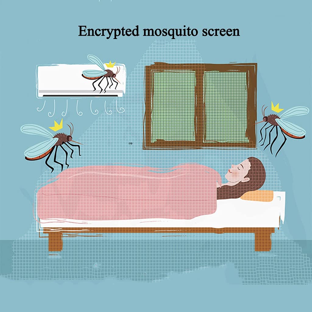 BBGS Adjustable Magnetic Fiberglass Mesh Window Screen - Keep Out Insects, Flies & Mosquitoes - Perfect for DIY Home Replacement & Bug Protection in Bedrooms, Living Rooms & Patios