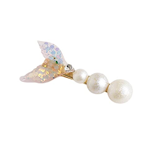 Hwangli Hair Clips - 1Pc/2Pcs Wavy Teeth Metal Hairpins with Resin Pearl Chains, Elegant Hair Accessories for Women | Perfect for Weddings, Parties & Everyday Styling