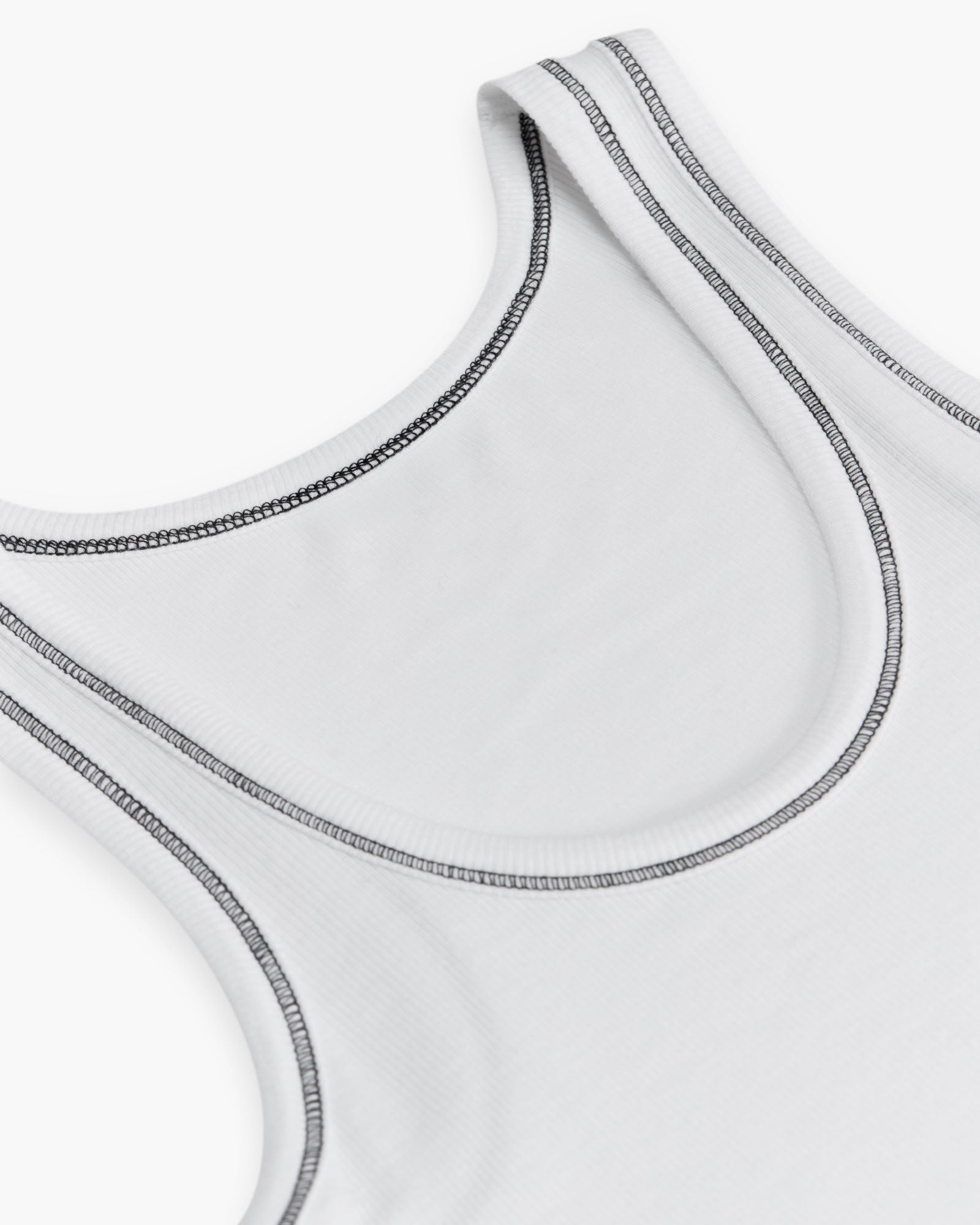 Modal Rib Boy Tank Top - White & Black - Comfortable & Stylish for Casual Wear, Gym, and Summer Outfits