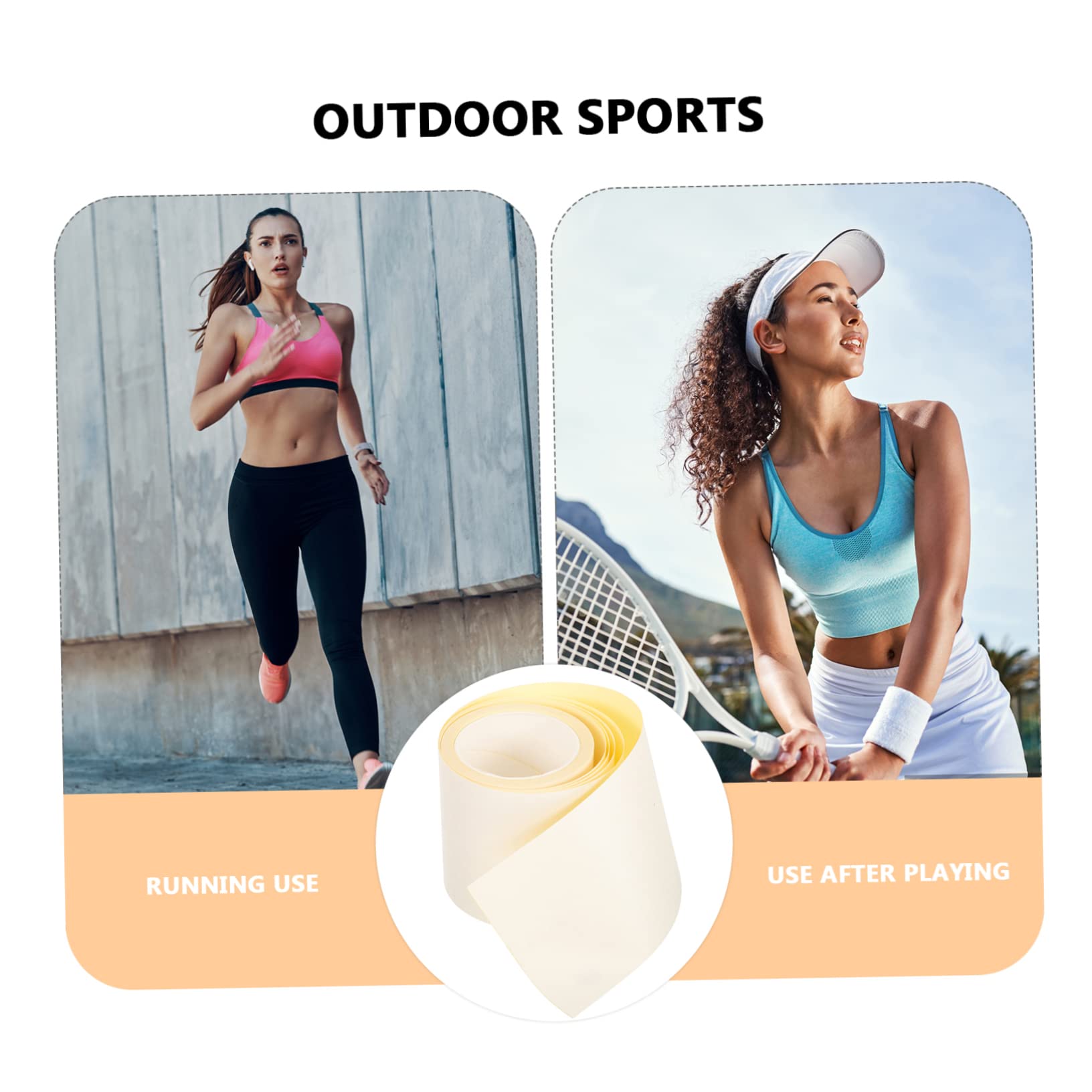 BESPORTBLE Sweat-Resistant Transparent Stickers for Men's Undershirts & Workout Gear - Durable Nail Stickers for Gym, Running & Sports Activities