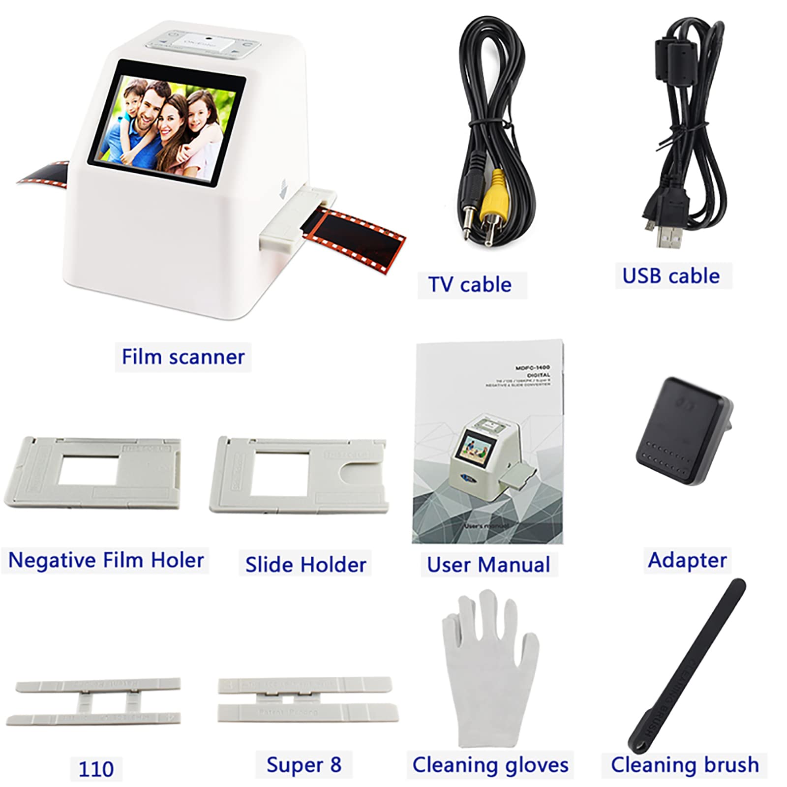 35mm Film Slide Scanner with 2.4