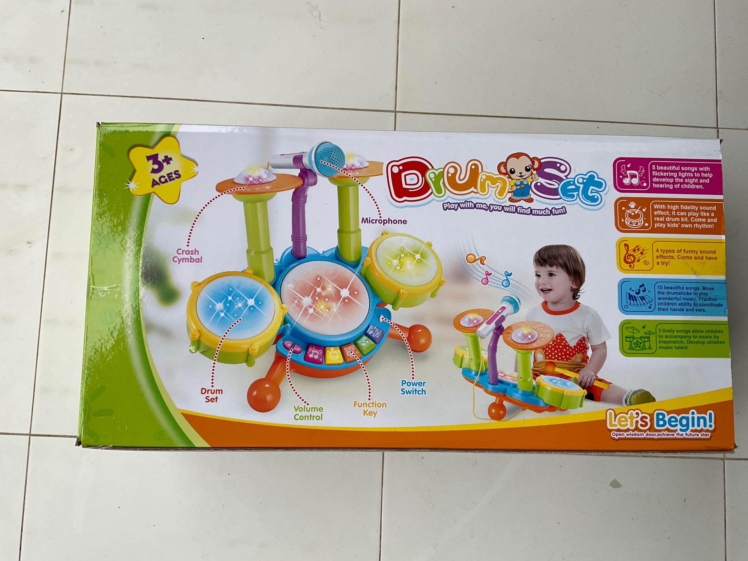 Best Toddler Drum Set with Microphone for Kids Ages 1-5 Years - Musical Toy for Boys & Girls (1-3 Years) - Perfect Birthday & Christmas Gift for Babies 6-18 Months - Fun Early Learning & Pretend Play Instrument