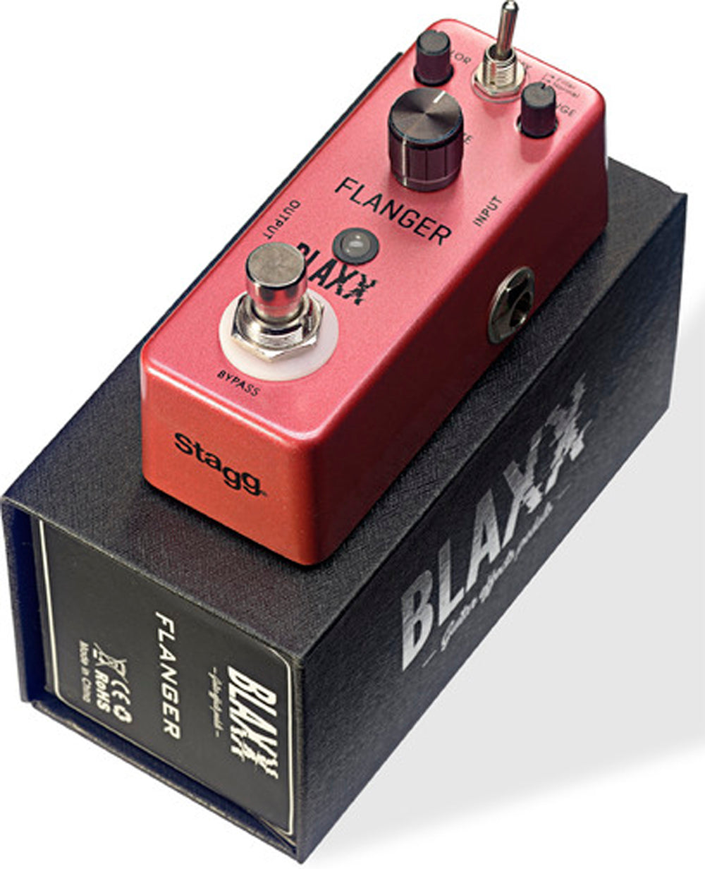 Stagg Blaxx Flanger Compact Guitar Pedal - Vintage-Style Modulation Effects for Electric Guitar - Perfect for Rock, Blues & Studio Recording