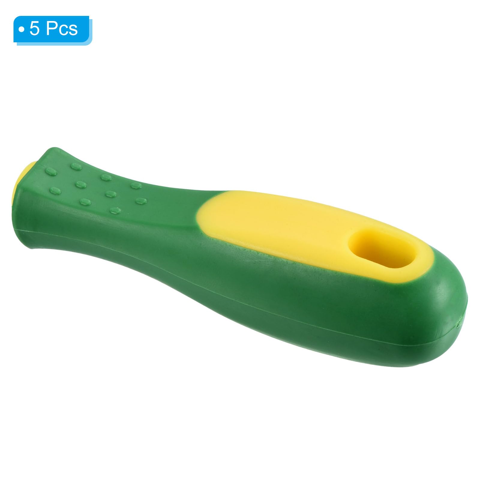 PATIKIL 4.3 Inch Rubber File Handle Replacement - 5 Pack with Metal Collar for 0.24