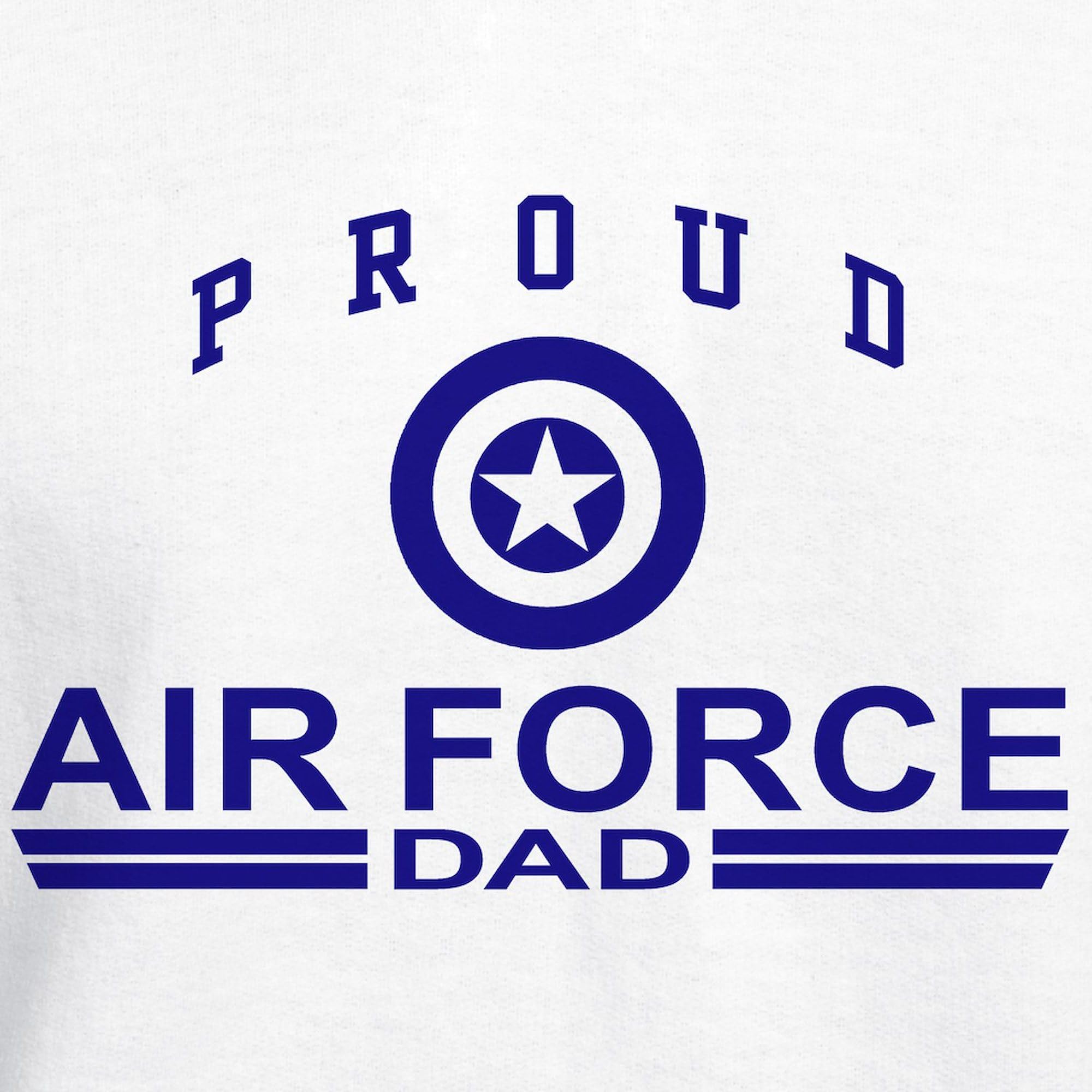Proud Air Force Dad Hooded Sweatshirt for Men - Lightweight Regular Fit Pullover Hoodie | Military Apparel Gift for Veterans & Active Duty