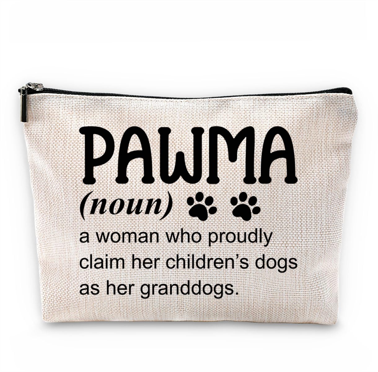 Pawma Small Cosmetic Makeup Bag for Dog Lovers - Perfect Dog Grandma Birthday Gift, Cute Pet-Themed Purse Organizer | Ideal for Travel, Daily Use & Dog Lover Gift Exchanges